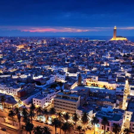 MAROC CASABLANCA
Vue sur la medina et la mosquée Hassan II Casa